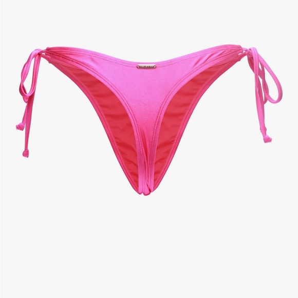 New Pink Tie-Side Bikini Bottom - Picture 2 of 2